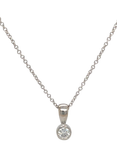 Pre-loved 18ct White Gold Single-Stone Diamond Pendant