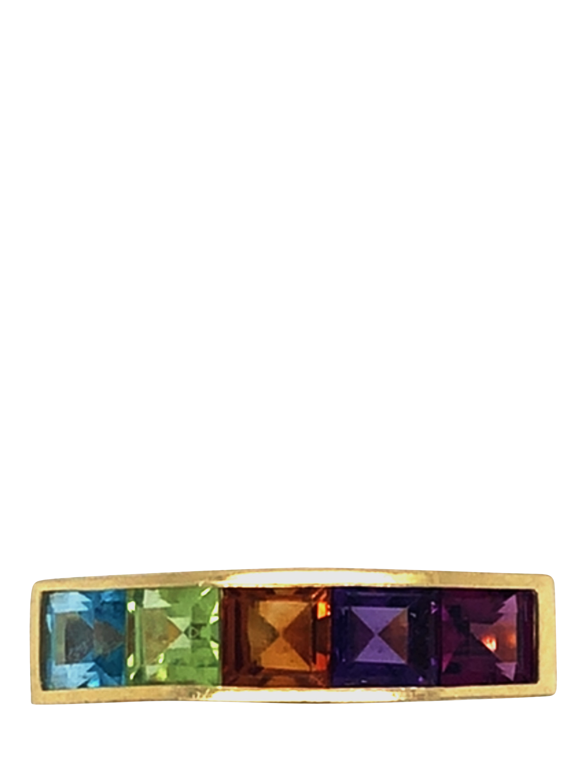 Product image 2 of 5, which shows Pre-loved 18ct Yellow Gold Multi-Stone Band Ring
