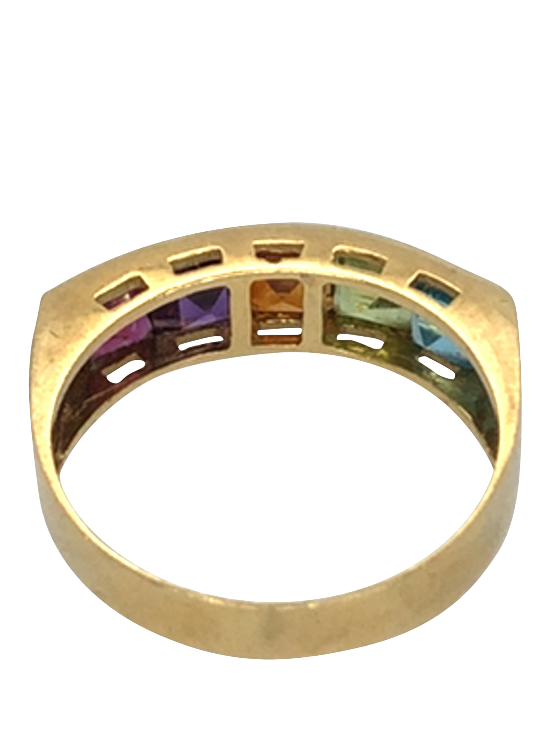 Product image 4 of 5, which shows Pre-loved 18ct Yellow Gold Multi-Stone Band Ring