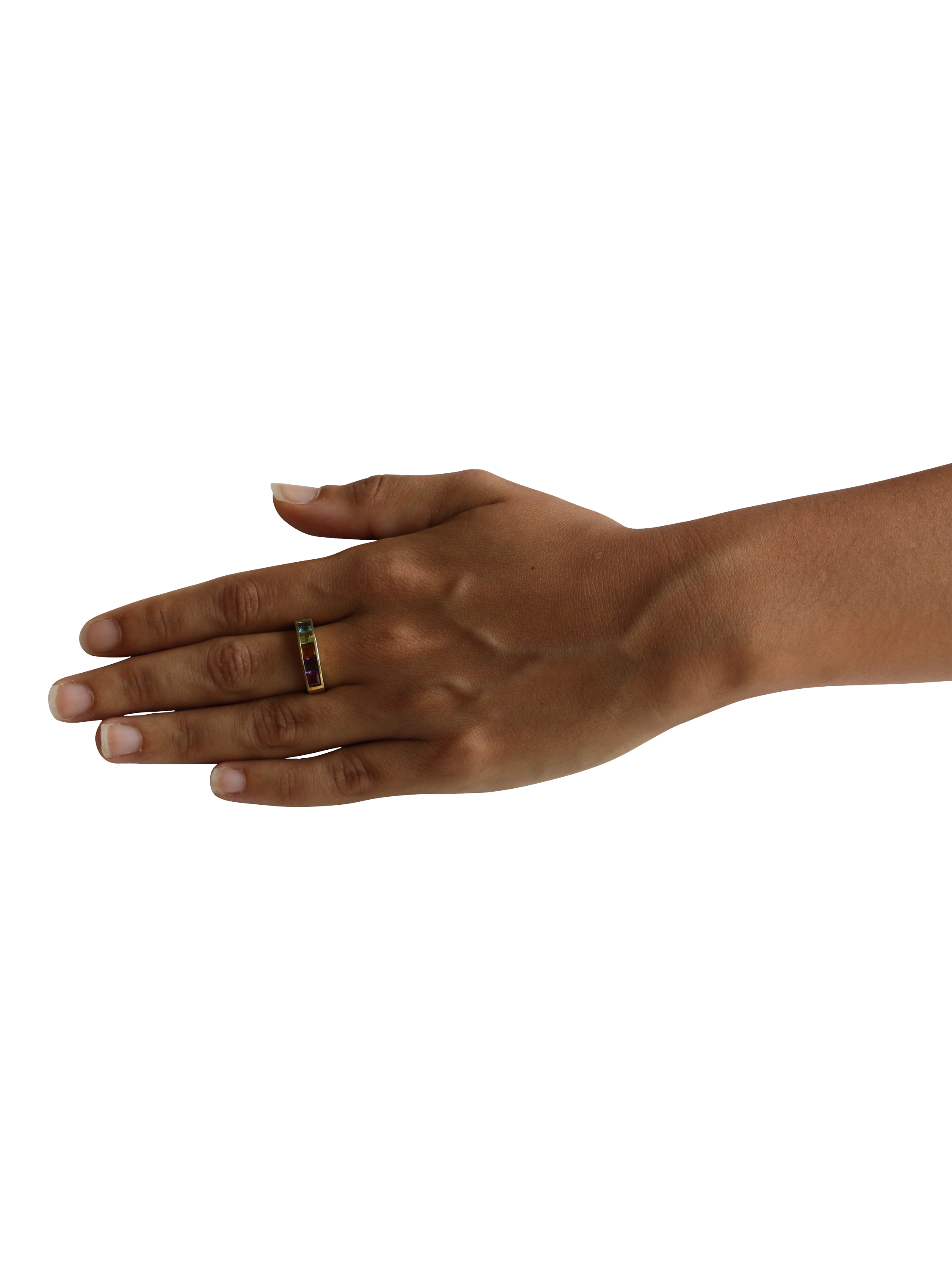 Product image 5 of 5, which shows Pre-loved 18ct Yellow Gold Multi-Stone Band Ring
