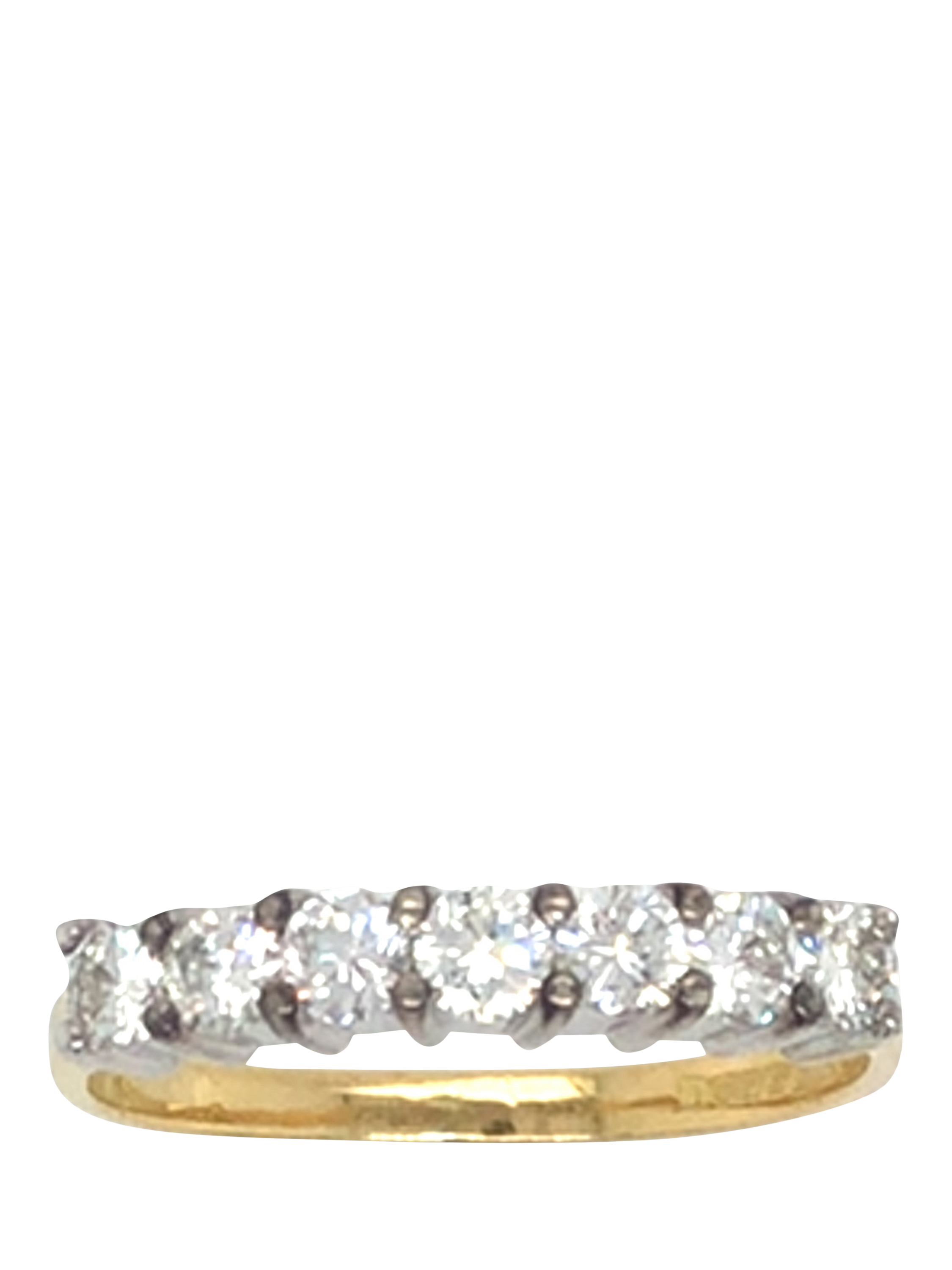 Product image 1 of 4, which shows Pre-loved 18ct Yellow and White Gold 7-Stone Diamond Eternity Ring