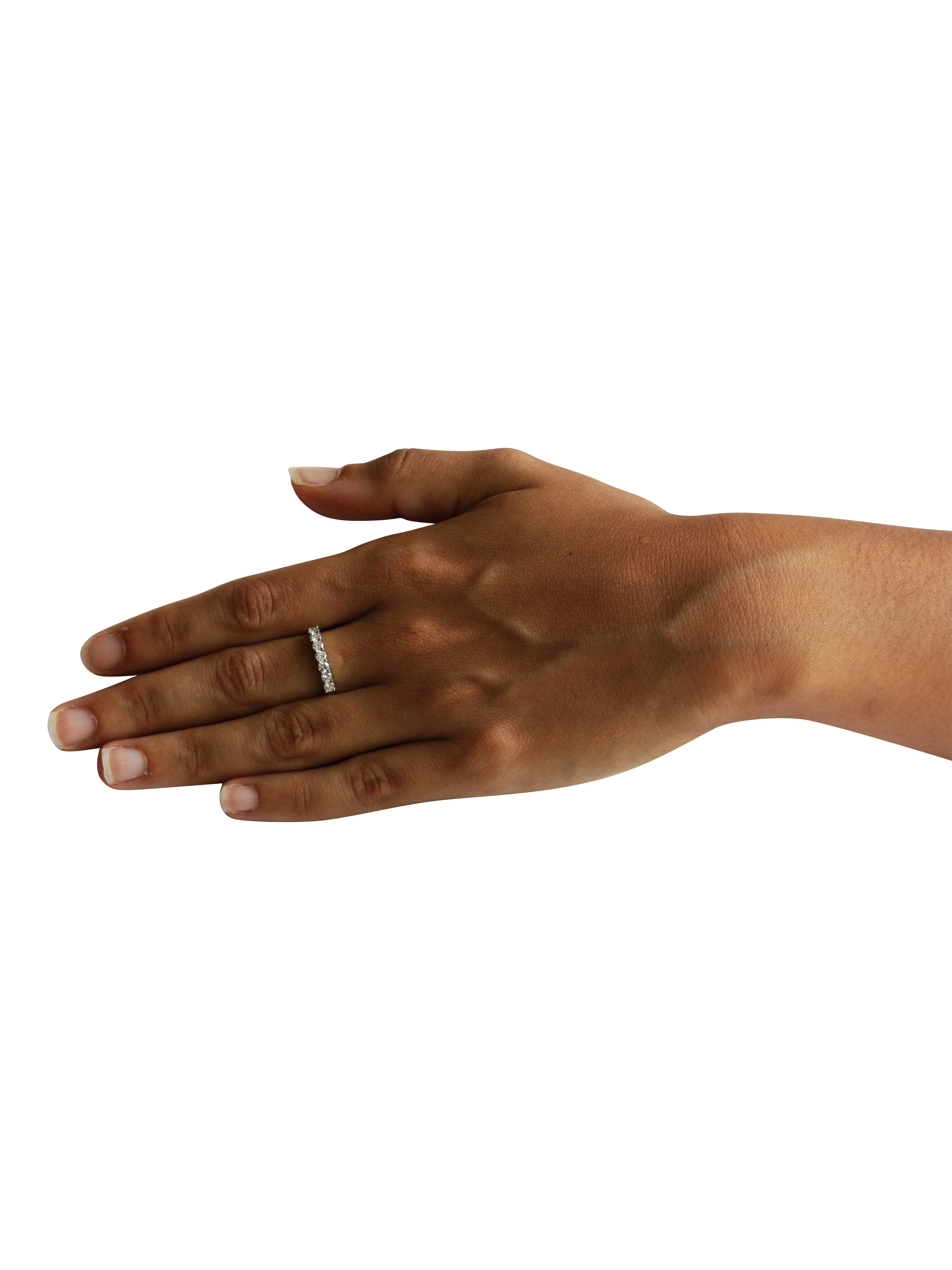 Product image 4 of 4, which shows Pre-loved 18ct Yellow and White Gold 7-Stone Diamond Eternity Ring