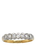 Pre-loved 18ct Yellow and White Gold 7-Stone Diamond Half Eternity Ring