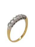 Pre-loved 18ct Yellow and White Gold 7-Stone Diamond Half Eternity Ring