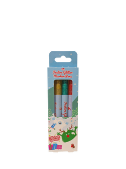 Tinc Festive Glitter Marker Pens, Set of 4, Multi - view 2, Multi