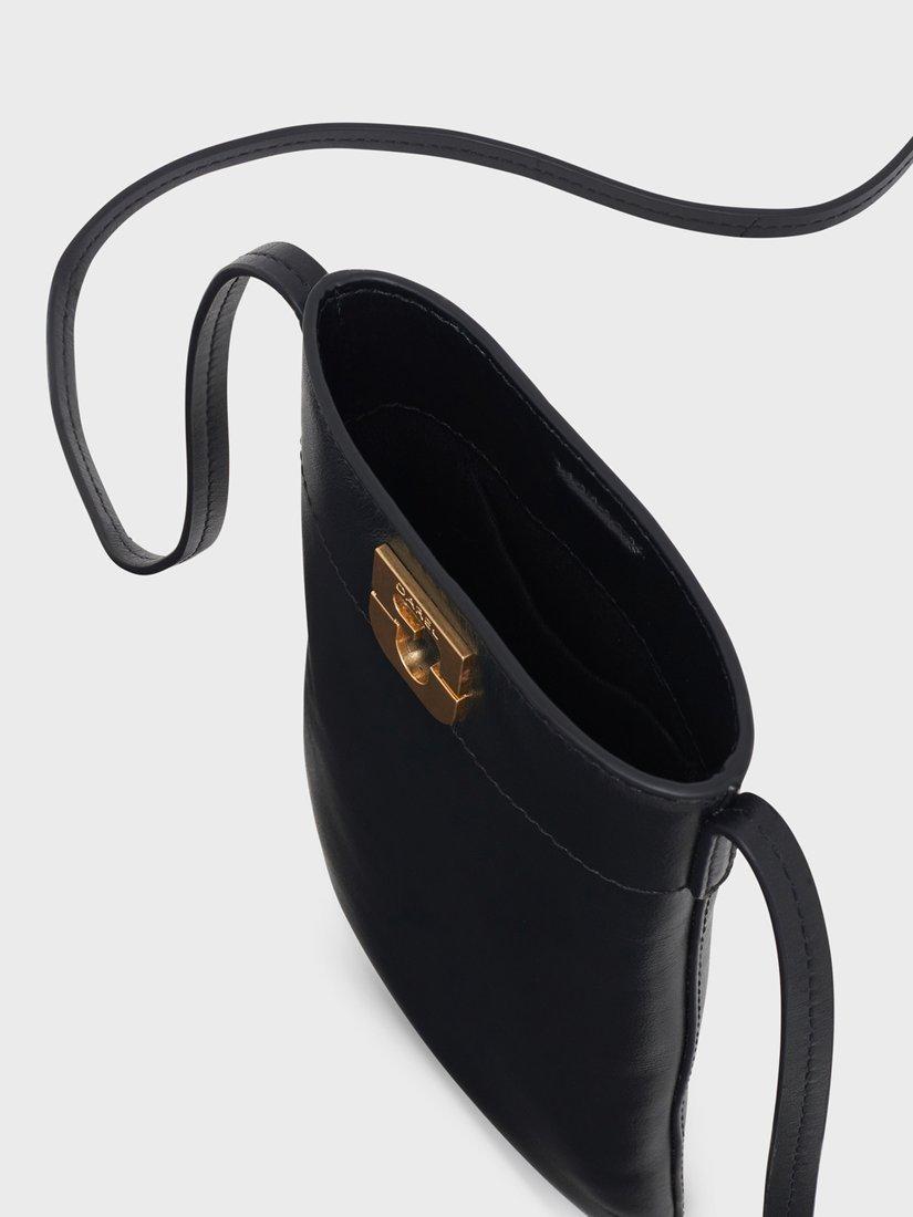 Product image 3 of 3, which shows Gerard Darel Lady Pure Leather Crossbody Phone Bag, Black