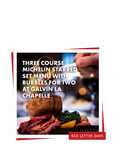 Red Letter Days Galvin La Chapelle 3 Course Gift Experience