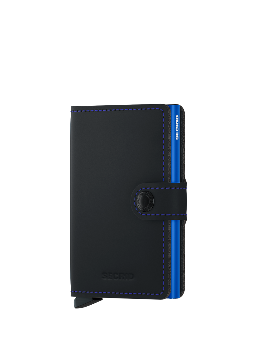 Product image 2 of 5, which shows Secrid Leather Miniwallet, Black & Blue