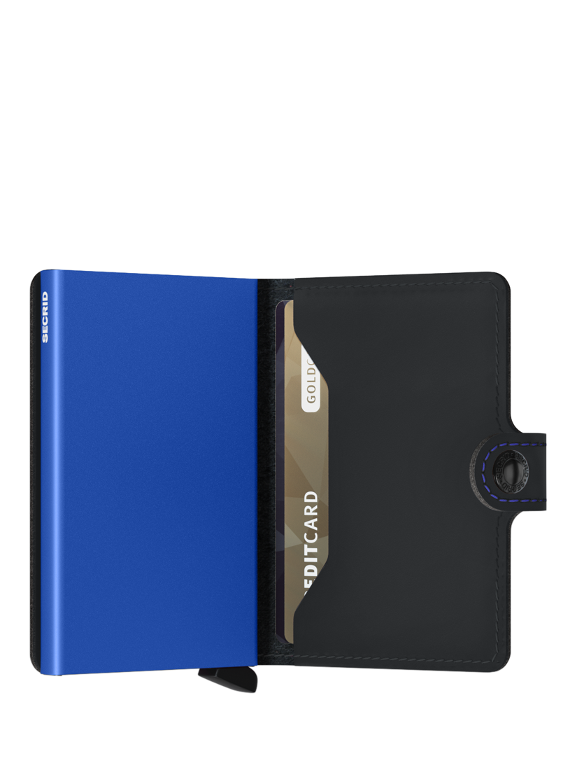 Product image 4 of 5, which shows Secrid Leather Miniwallet, Black & Blue