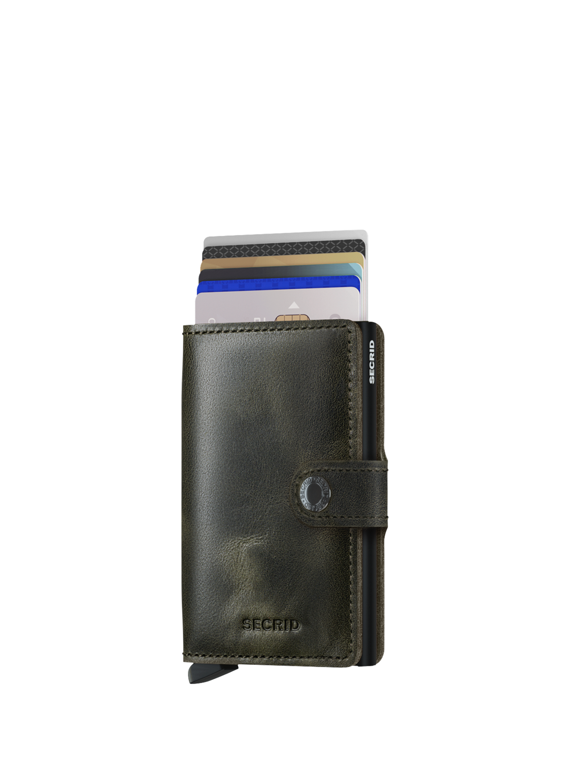Product image 1 of 4, which shows Secrid Leather Miniwallet, Night Blue & Orange
