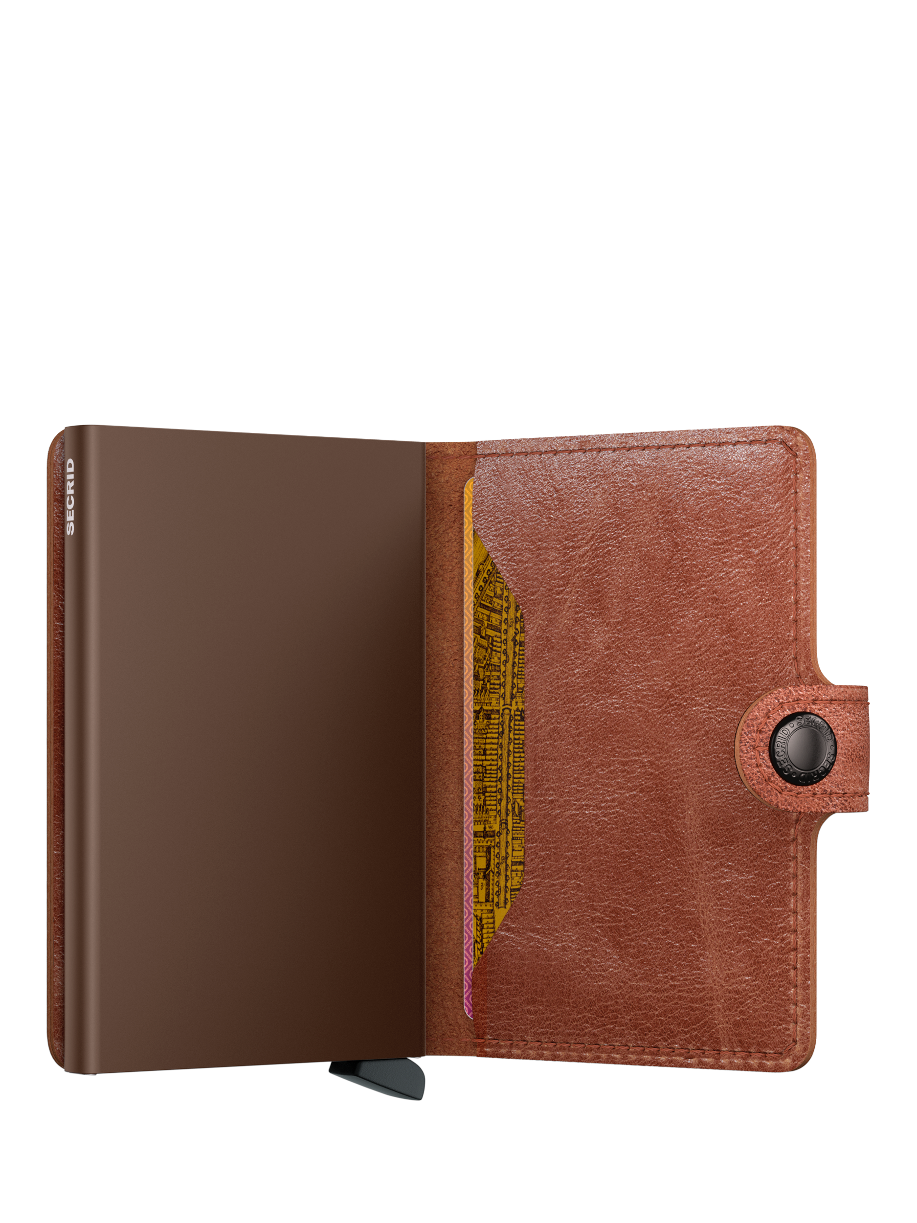 Product image 4 of 5, which shows Secrid Vintage Leather Mini Wallet, Cognac Brown