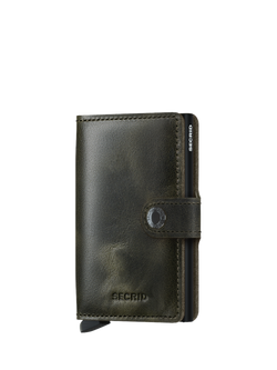 Secrid Vintage Leather Mini Wallet - view 2, Olve Black
