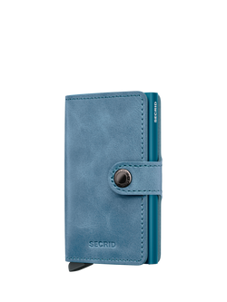 Secrid Vintage Leather Mini Wallet - view 2, Teal