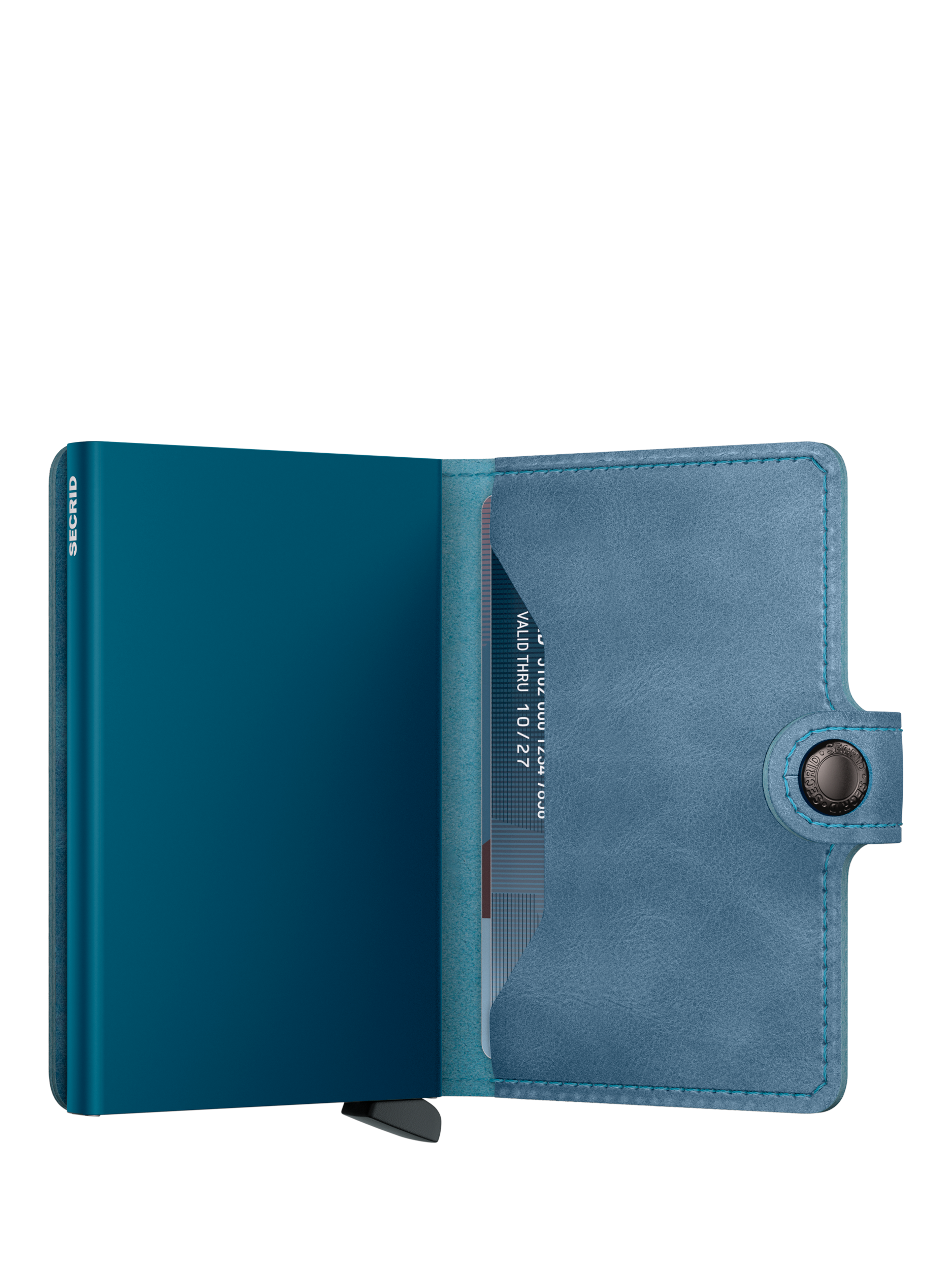 Product image 4 of 5, which shows Secrid Vintage Leather Mini Wallet, Teal