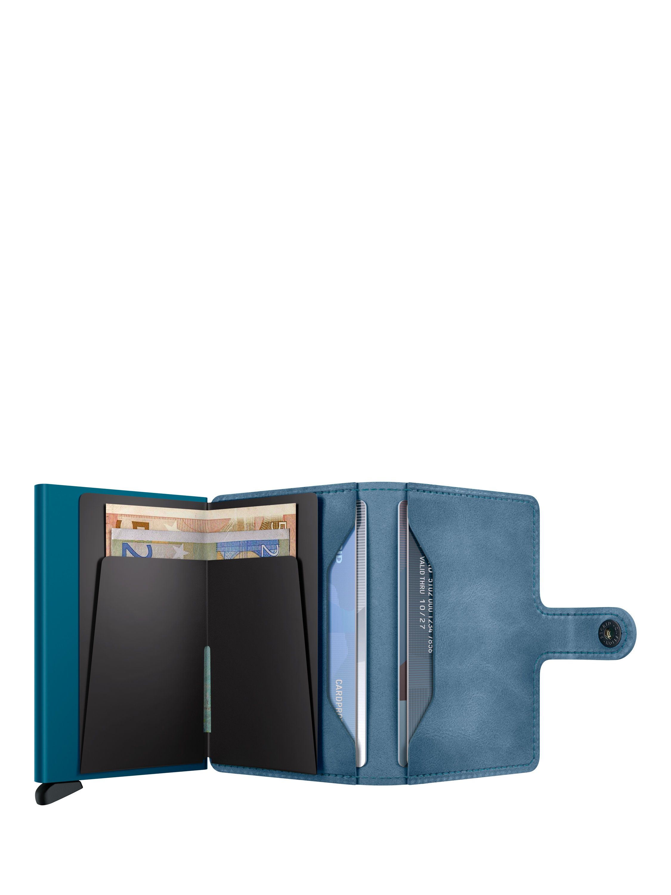 Product image 5 of 5, which shows Secrid Vintage Leather Mini Wallet, Teal