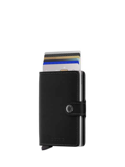 Secrid Original Leather Mini Wallet, Black