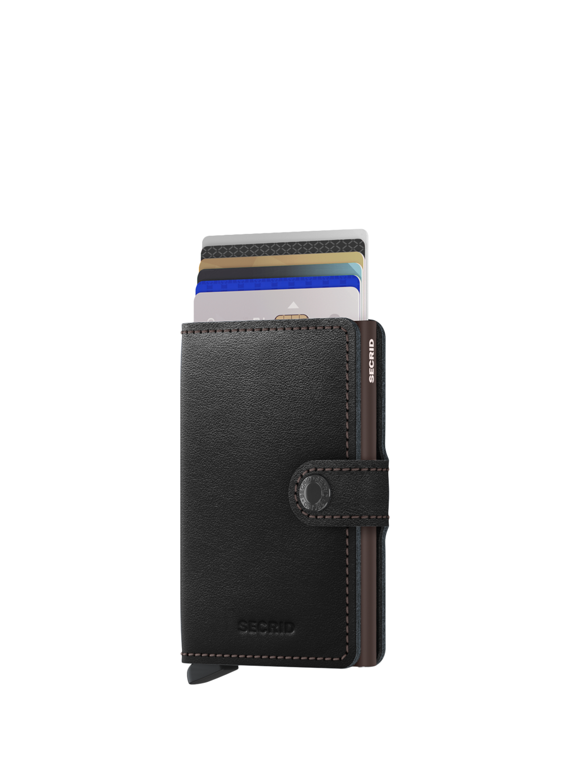 Product image 1 of 5, which shows Secrid Original Leather Mini Wallet, Black/Brown