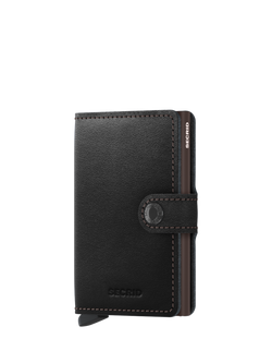 Secrid Original Leather Mini Wallet - view 2, Black-brown