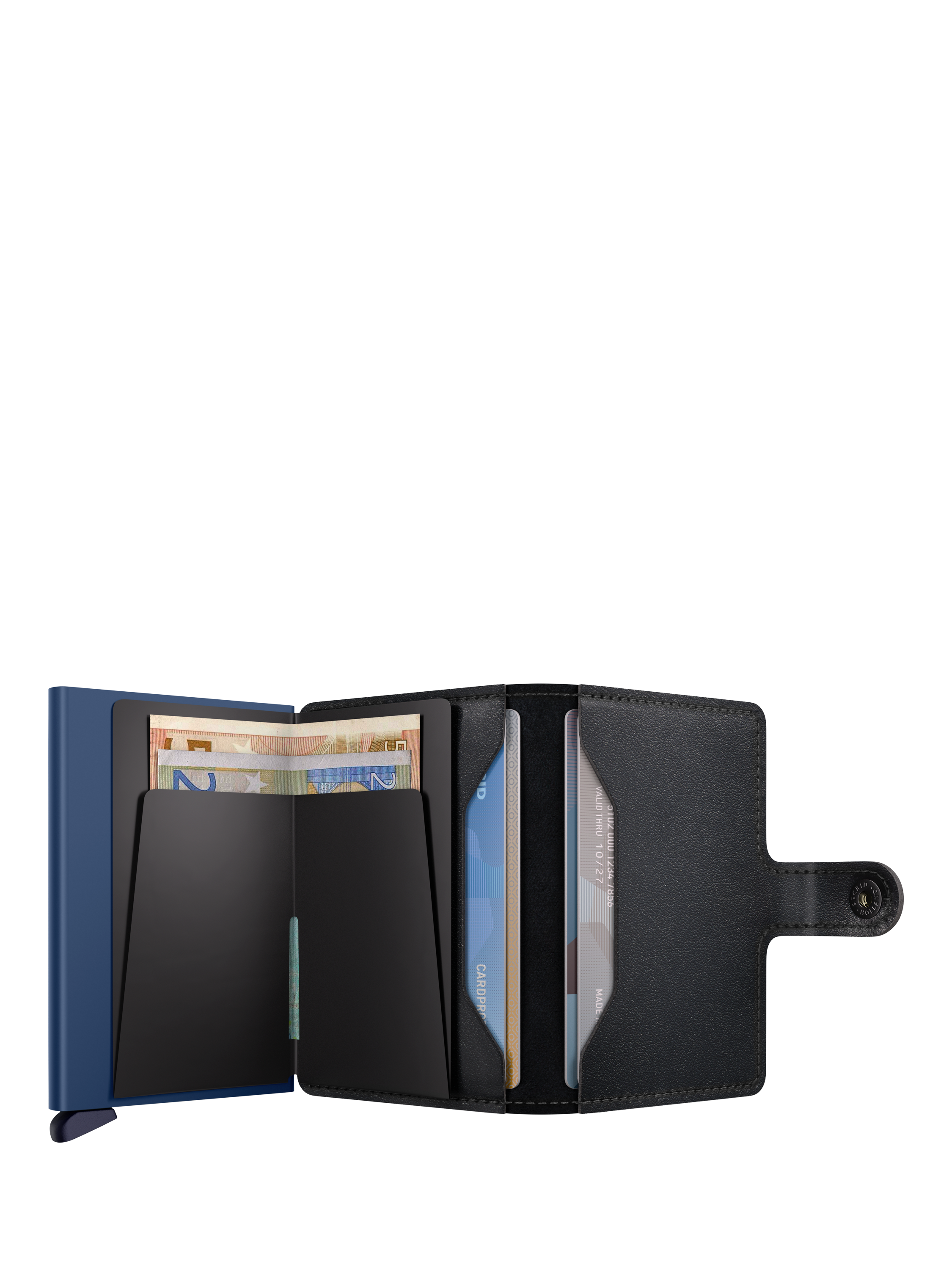 Product image 5 of 5, which shows Secrid Original Leather Mini Wallet, Black/Navy