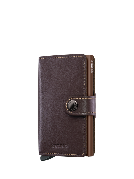 Secrid Original Leather Mini Wallet - view 2, Chocolate