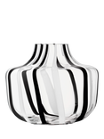 LSA International Stripe Glass Vase, H20cm, Black/White