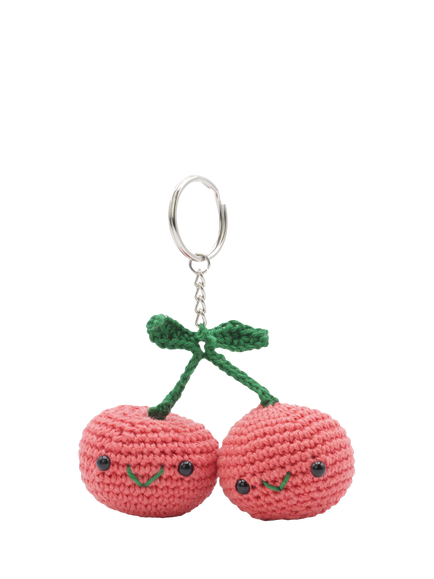 Hardicraft Cherries Bag Pendant Crochet Kit, Sorbet