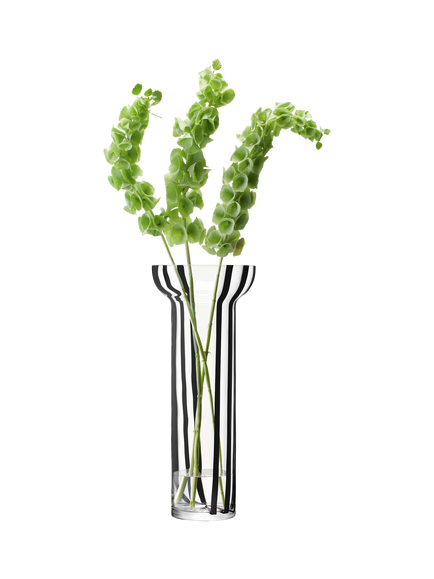 LSA International Stripe Glass Vase, H42cm, Black - view 2, Black