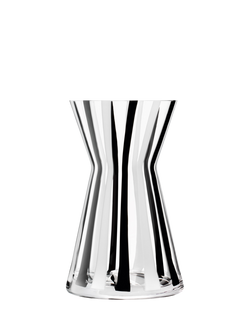 LSA International Stripe Glass Vase, H32cm, Black/White, Black,white