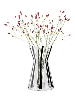 LSA International Stripe Glass Vase, H32cm, Black/White - view 2, Black,white