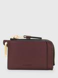 AllSaints Remy Leather Waller, Dark Red