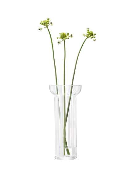 LSA International Stripe Glass Vase, H31.5cm, White - view 2, White