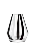 LSA International Stripe Glass Vase, H14cm, Black/White