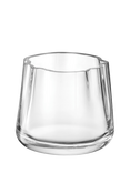 LSA International Lagoon Small Glass Vase/Candle Holder, H8cm, Clear