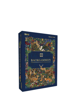 Gibsons The Art File Backgammon Board Game, Blue Multi Blue