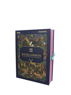 Gibsons The Art File Backgammon Board Game - view 2, Blue Multi Blue