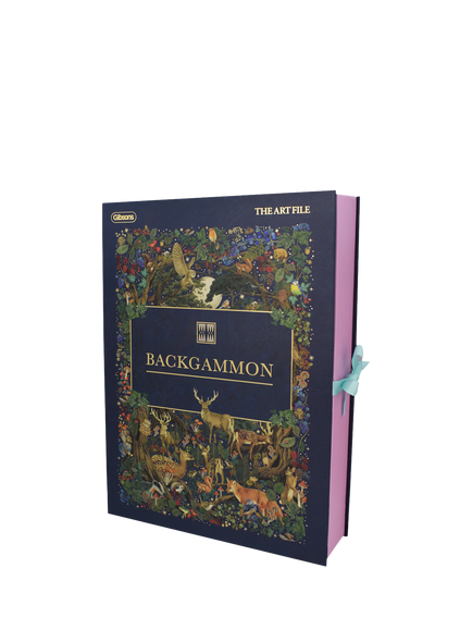 Gibsons The Art File Backgammon Board Game - view 2, Blue Multi Blue