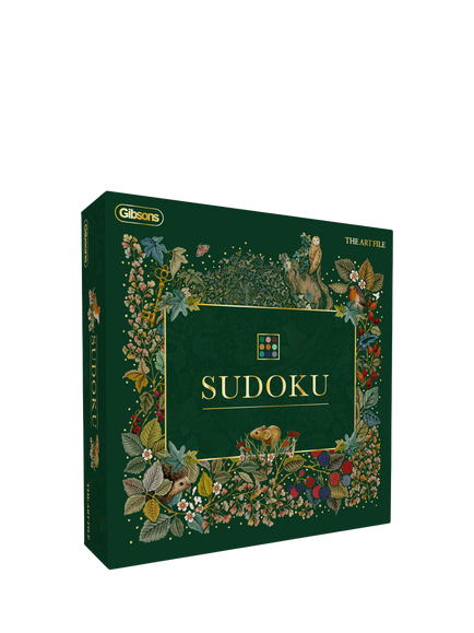 Gibsons x The Art File Sudoku Game, Green Multi Green