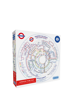 Gibsons TFL London Underground Circular Tube Map Jigsaw Puzzle, 500 Pieces, White Multi White