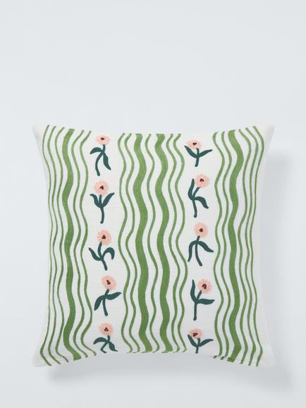 John Lewis x Anine Cecilie Iversen Ribbon Cushion, Blossom, Blossom