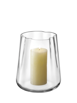 LSA International Lagoon Glass Vase/Lantern, H24cm, Clear - view 2, Clear