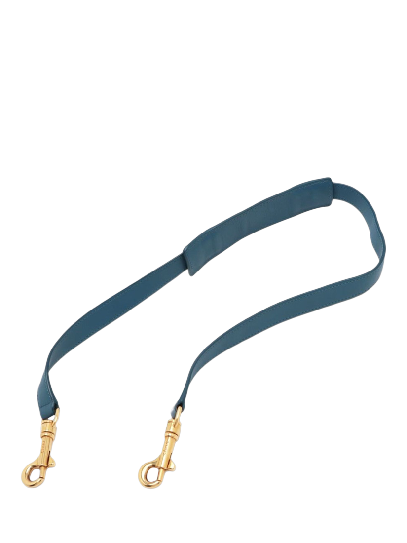 Product image 7 of 10, which shows Pre-loved CELINE Trapeze Leather and Suede 2Way Grab Bag, Blue/Black
