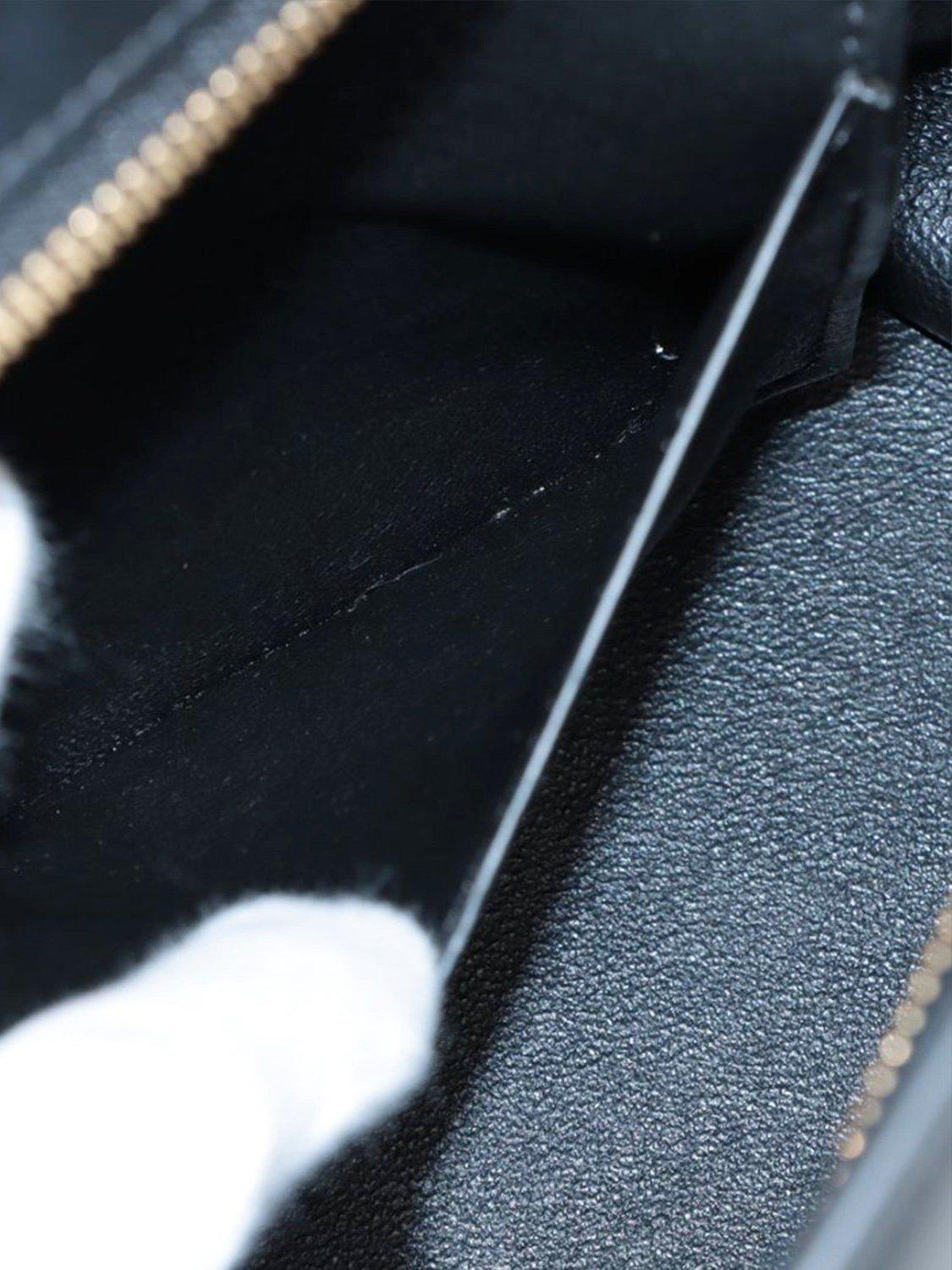 Product image 9 of 10, which shows Pre-loved CELINE Trapeze Leather and Suede 2Way Grab Bag, Blue/Black