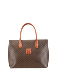 Pre-loved CELINE Macadam Canvas and Leather Tote Bag, Brown