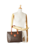 Pre-loved CELINE Macadam Canvas and Leather Tote Bag, Brown
