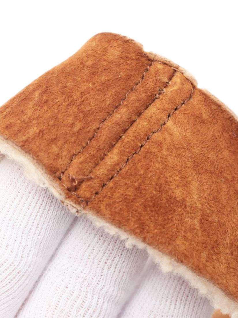 Product image 3 of 10, which shows Pre-loved CHANEL Vintage 2000 Coco Mark Mouton Shearling Shoulder Bag, Brown