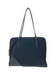 Pre-loved GUCCI New Britt Canvas and Leather Tote Bag, Black