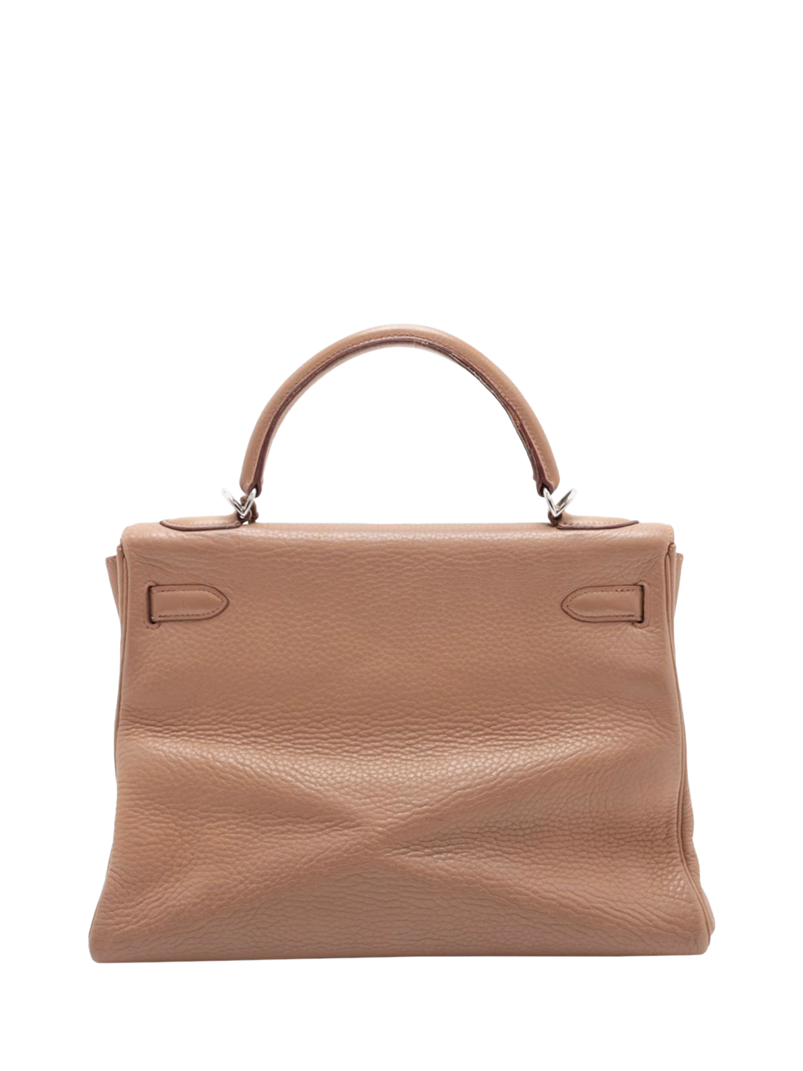 Product image 2 of 10, which shows Pre-loved Hermès Kelly Vintage 2003 32 Retourne Taurillon Clemence Tabac Leather Grab Bag, Brown