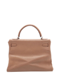Pre-loved Hermès Kelly Vintage 2003 32 Retourne Taurillon Clemence Tabac Leather Grab Bag, Brown