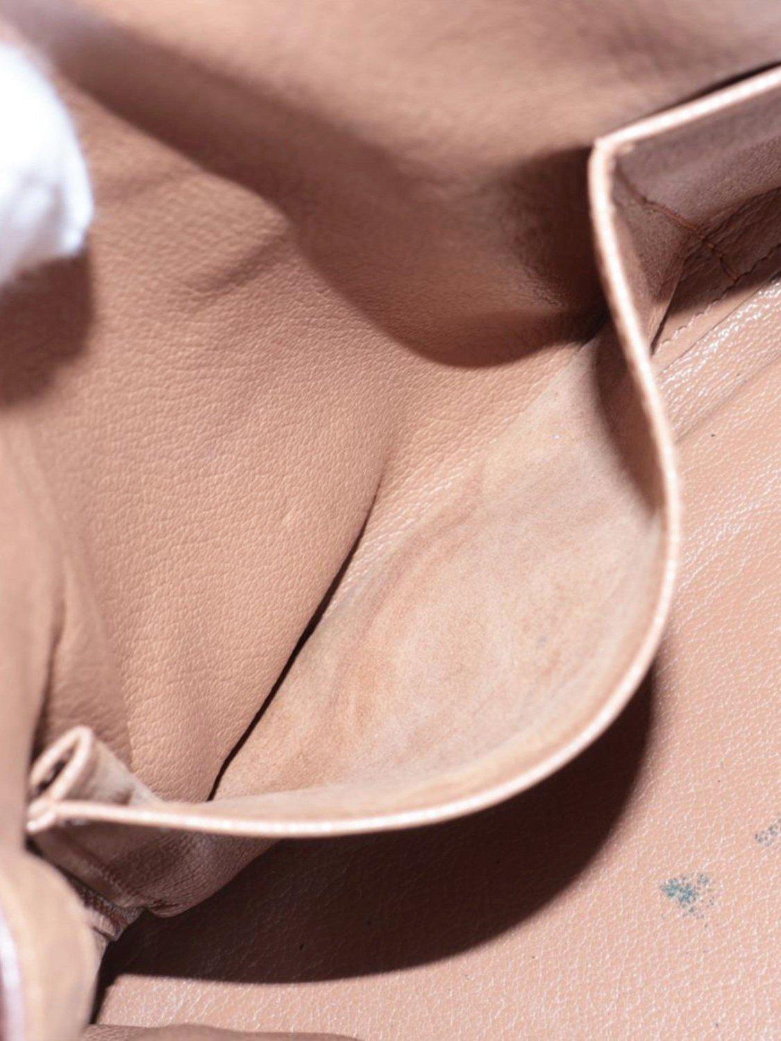 Product image 7 of 10, which shows Pre-loved Hermès Kelly Vintage 2003 32 Retourne Taurillon Clemence Tabac Leather Grab Bag, Brown