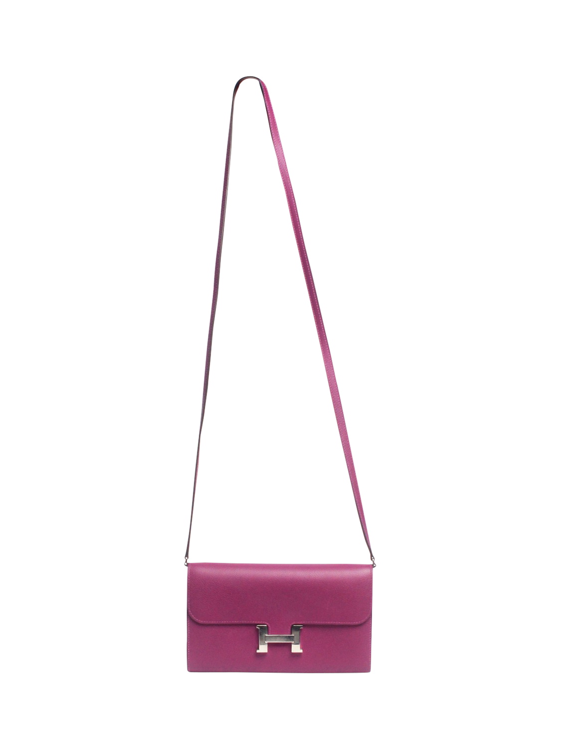 Product image 3 of 6, which shows Pre-loved Hermès Constance 2021 To Go Leather Wallet, Purple